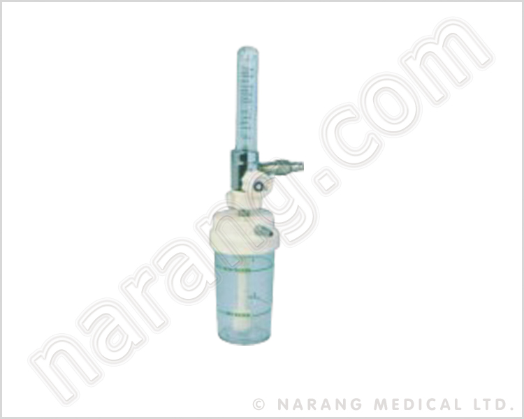 Flowmeter with humidifier bottle.