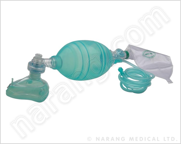 ARTIFICIAL RESUSCITATOR (REANIMATION BAG), SILICONE, AUTOCLAVABLE - Deluxe Quality (100% latex free.) (Adult)