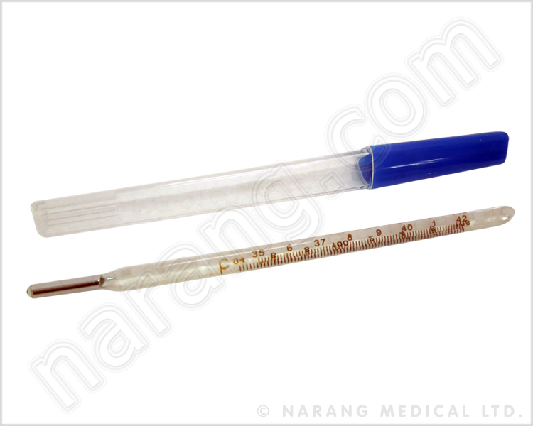 Mercury Thermometer Clinical, Prismatic, Dual Scale, Economy model