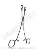 Sponge Holding Forceps, Serrated Jaws, 240 mm