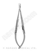 Needle Holder Castroviejo, Extra Delicate Jaws, Curved, With Lock,