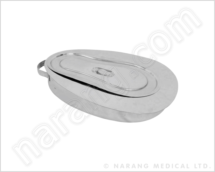 HH302 - Bed Pan with Lid - Stainless Steel