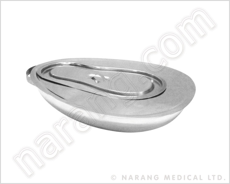 HH307 - Bed Pan with Lid - Stainless Steel