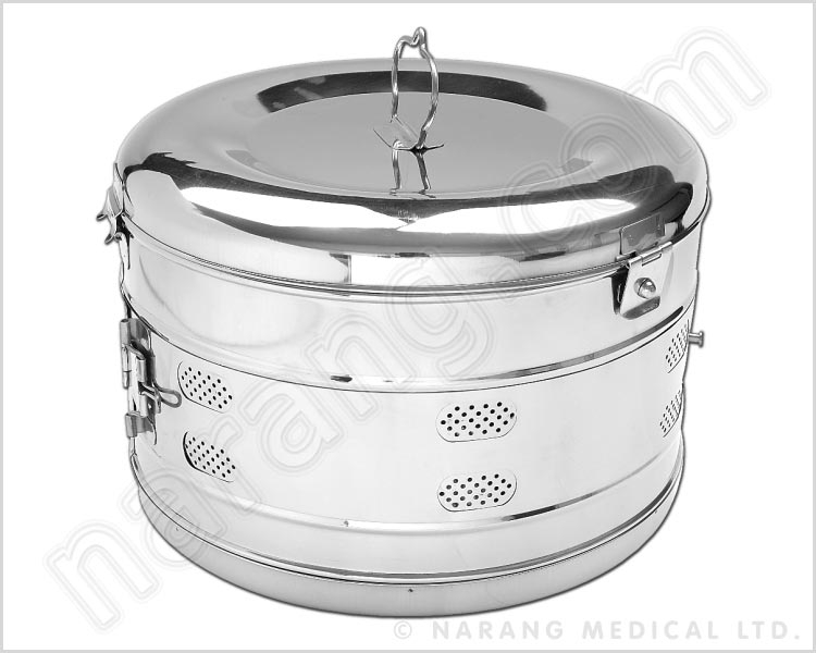Hospital Dressing Drums - Stainless Steel