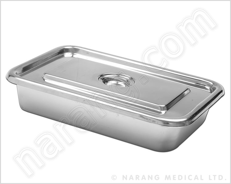 Instrument Tray with Cover (Stainless steel) - (Inner dia.)