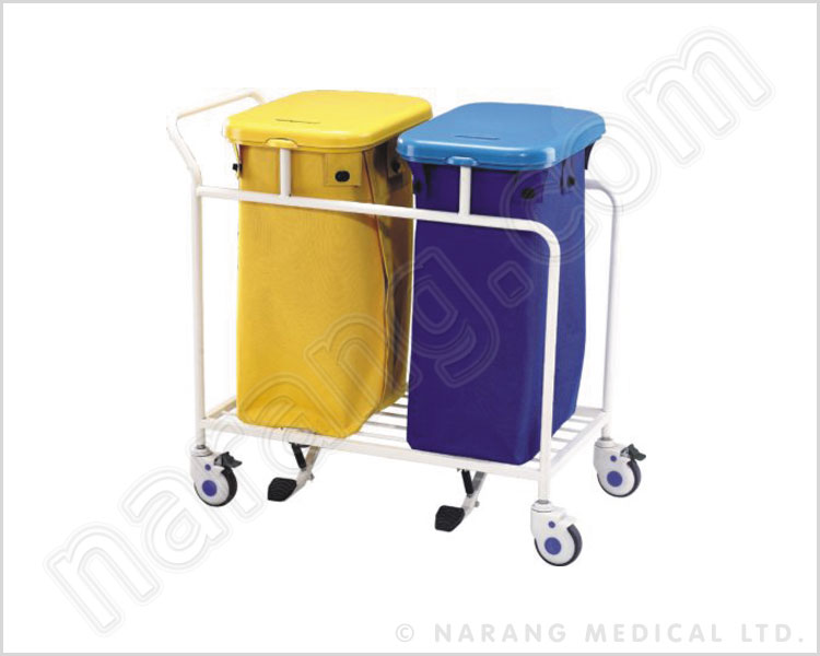 Laundry Bags Collect Dirty Used Linen of Patients at Hospital Ward Stock  Photo  Image of movable linen 205861598