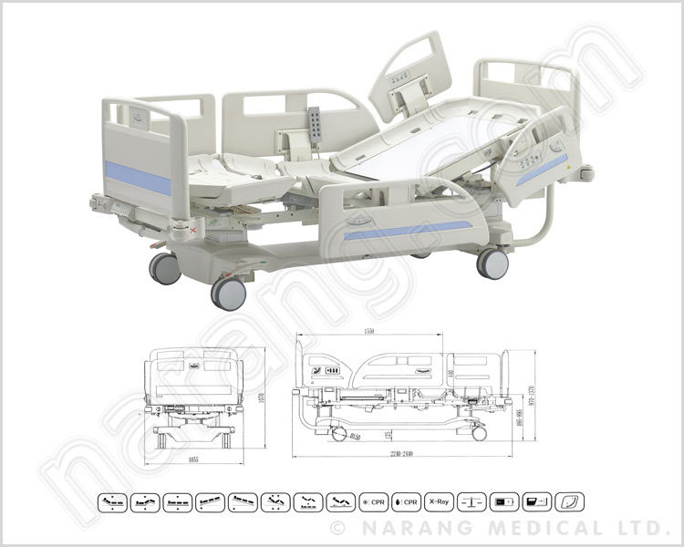 HF1042A - ICU Bed Electric 5 Function With Weighing Scale