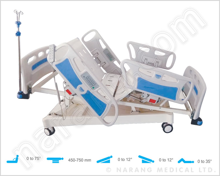 HF817 - ICU Bed 5 Function Electric With Embedded Panel