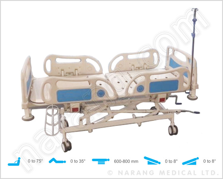 HF816 - ICU Bed 5 Function Mechanical, Super Deluxe