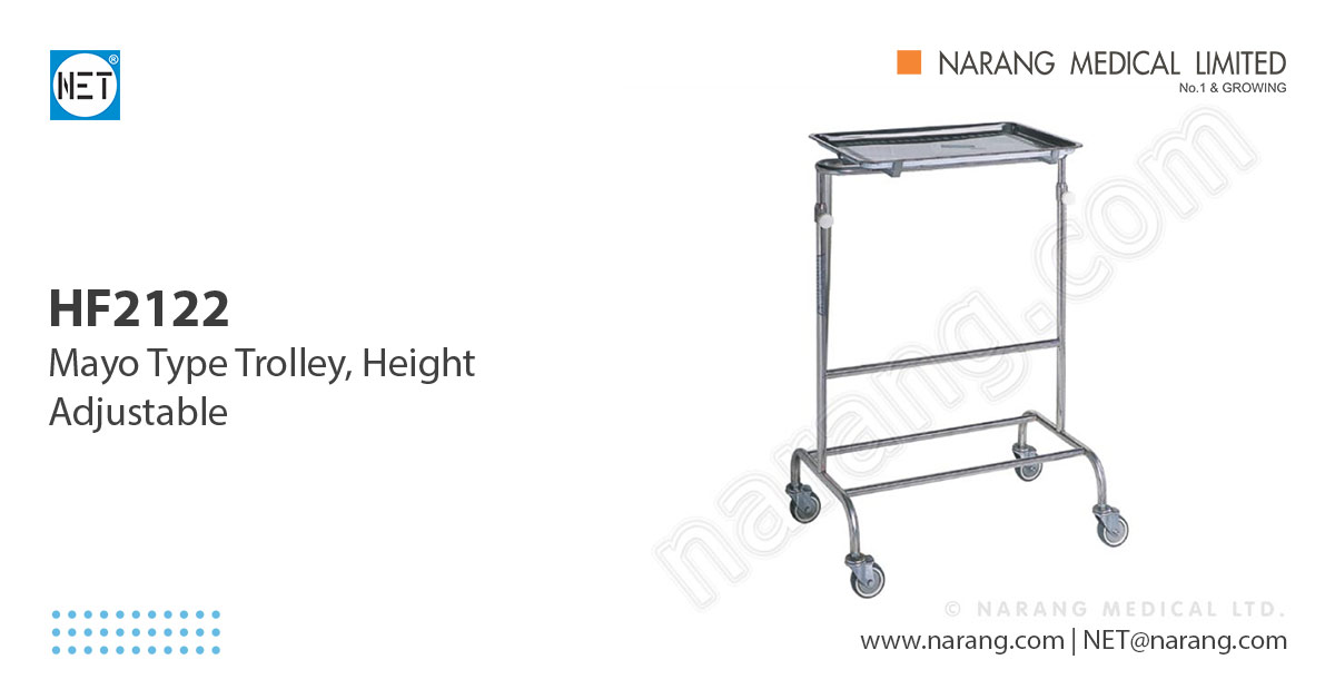 mayo様 Mayo Type Trolley Height Adjustable - HF2122 | Mayo Type Trolley