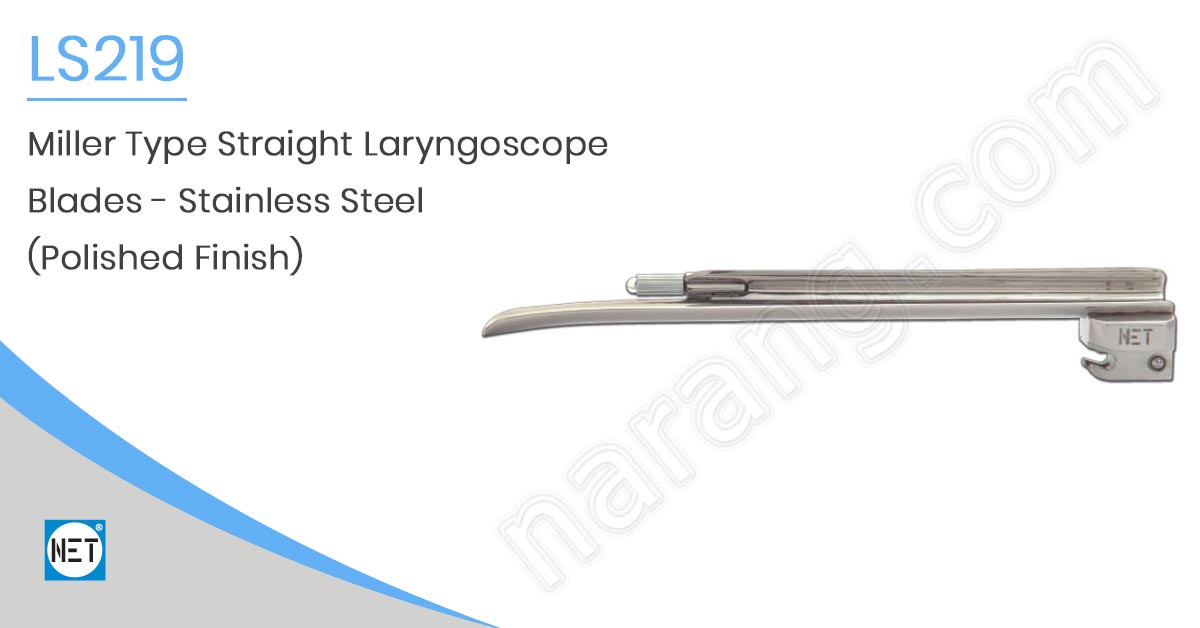 Miller Type Straight Laryngoscope Blades Stainless Steel (Polished