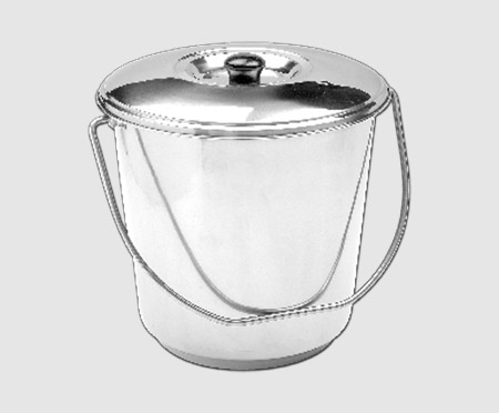 Bucket with Cover - Stainless Steel