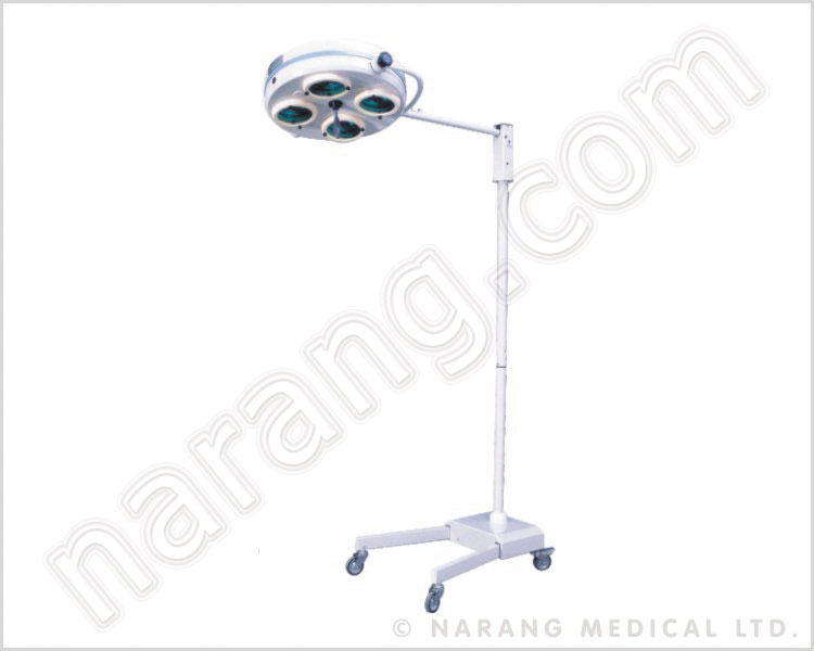 Mobile Shadowless Operation Lamp Single Dome Stand Model With Castors (4 Bulbs)