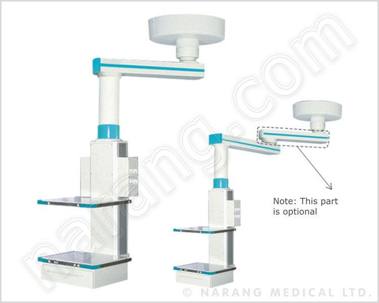 Surgical Ceiling Pendant with Board and Drawer