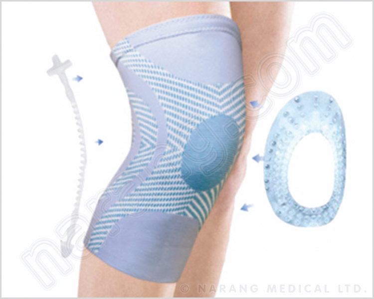 Hi- Tech Elastic Knee Support with Hinges &
Gel Ring