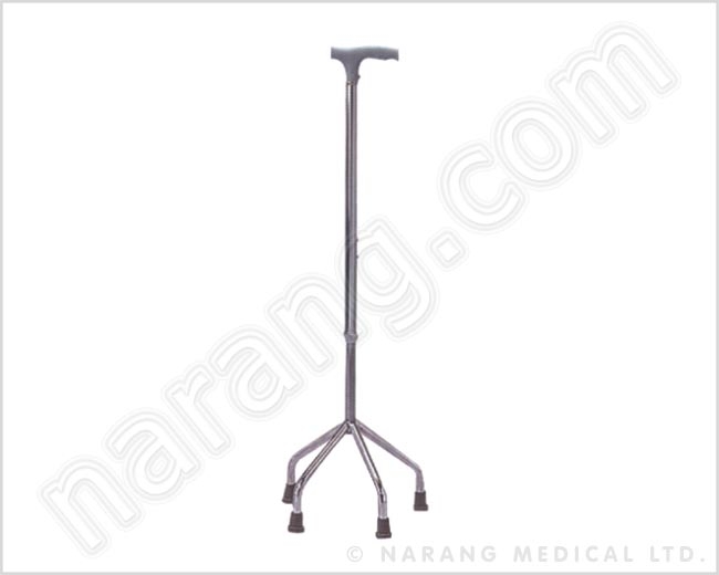 Walking Stick Height Adjustable and with Chromed Steel Base